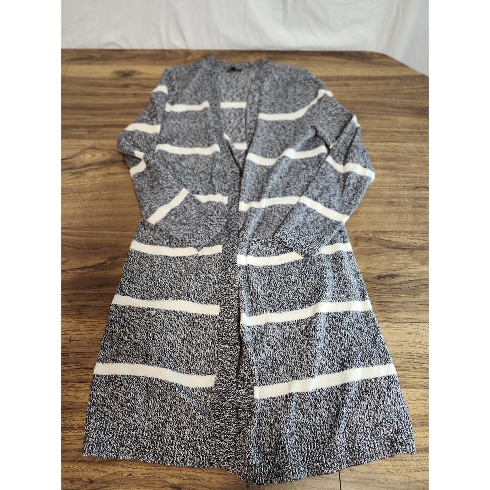 Womems Talbot Petite Blue Stripe Sweater Cardigan Size Small